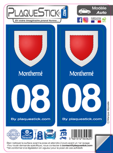 08 -Monthermé "Blason" PlaqueStick