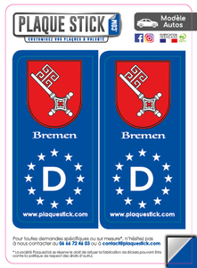 100 -Allemagne "Deutschland" Bremen PlaqueStick