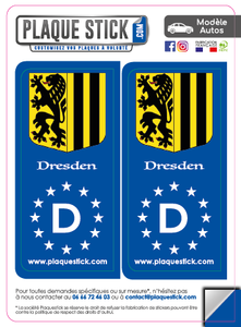 100 -Allemagne "Deutschland" Dresden PlaqueStick