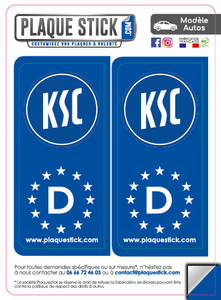100 -Allemagne "Deutschland" Karlsruhe, KSC PlaqueStick