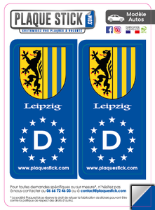 100 -Allemagne "Deutschland" Leipzig PlaqueStick