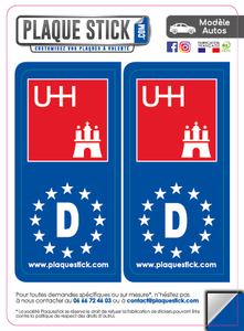 100 -Allemagne "Deutschland" -Hamburg Universität PlaqueStick