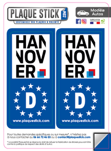 100 -Allemagne "Deutschland" -Hannover PlaqueStick