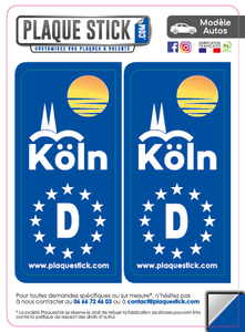 100 -Allemagne "Deutschland" -Köln Bodenlos PlaqueStick