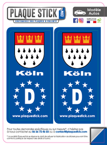 100 -Allemagne "Deutschland" -Köln Wappen PlaqueStick
