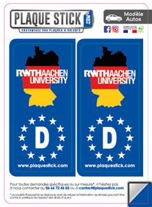 100 -Allemagne "Deutschland" -Aachen RWTH PlaqueStick