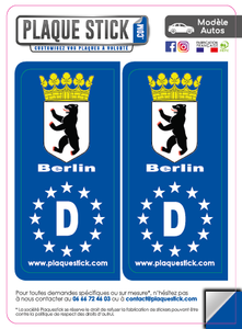 100 -Allemagne "Deutschland" -Berlin PlaqueStick