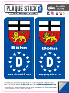 100 -Allemagne " Deutschland" -Bohn PlaqueStick