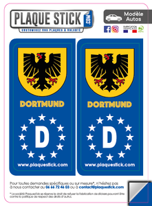 100 -Allemagne "Deutschland" -Dortmund PlaqueStick