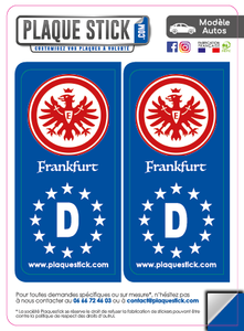 100 -Allemagne "Deutschland" -Frankfurt PlaqueStick
