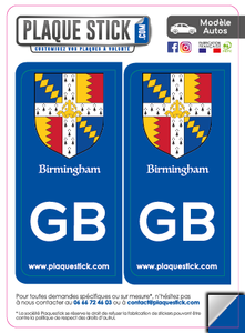 101 -Angleterre "Birmingham City" Coat of Arms PlaqueStick