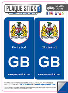 101 -Angleterre "Bristol" Coat of Arms PlaqueStick