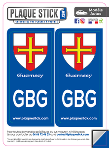 101 -Angleterre "Guernsey Island" -Coat of Arms PlaqueStick
