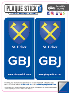 101 -Angleterre "Jersey Island" St. Helier PlaqueStick