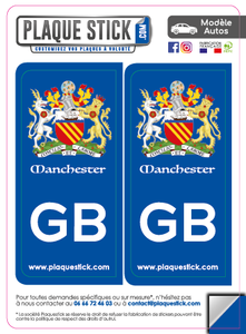 101 -Angleterre "Manchester" -Arms PlaqueStick