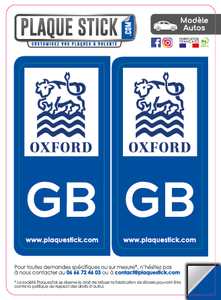 101 -Angleterre "Oxford" PlaqueStick