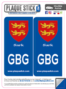 101 -Angleterre "Sark Island" -Coat of arms PlaqueStick