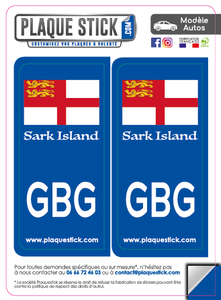 101 -Angleterre "Sark Island" -Flag PlaqueStick
