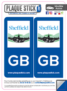 101 -Angleterre "Sheffield" PlaqueStick