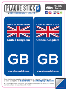 101 -Angleterre "United Kingdom" Flag PlaqueStick