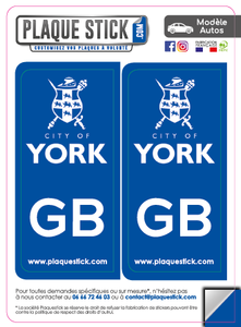 101 -Angleterre "York" PlaqueStick