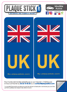 101 -United Kingdom "Yellow" PlaqueStick