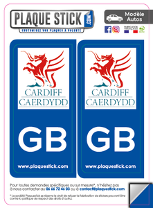 103 -Pays de Galles "Wales" Cardiff PlaqueStick