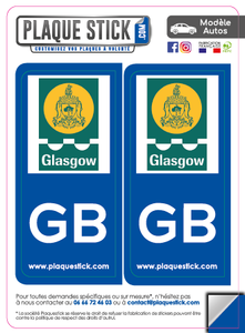 102 -Écosse "Scotland" -Glasgow PlaqueStick