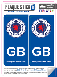 102 -Écosse "Scotland" -Glasgow, Rangers PlaqueStick