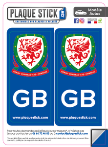 103 -Pays-de-Galles "Wales" WFF PlaqueStick