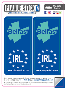 104 -Irlande "Belfast" PlaqueStick
