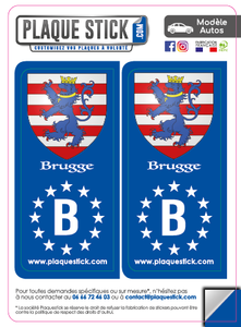 106 -Belgique "Brugge" -Wappen PlaqueStick