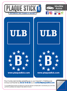 106 -Belgique "Bruxelles" Université Libre PlaqueStick