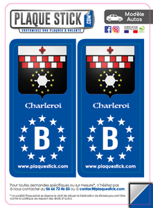 106 -Belgique "Charleroi" Blason PlaqueStick