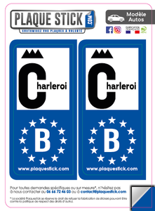 106 -Belgique "Charleroi" PlaqueStick