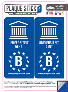 106 -Belgique "Gent" Universiteit PlaqueStick