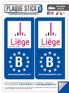 106 -Belgique "Liège" PlaqueStick