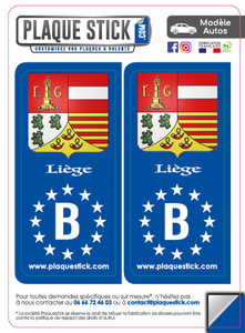 106 -Belgique "Liège"  Blason PlaqueStick