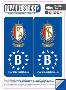 106 -Belgique "Liège"  Standard Royal PlaqueStick