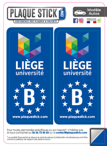 106 -Belgique "Liège"  Université PlaqueStick