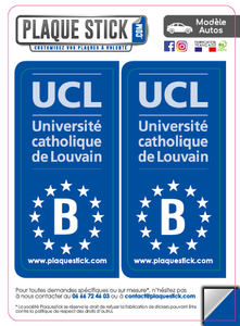106 -Belgique "Louvain" Université Catholique PlaqueStick