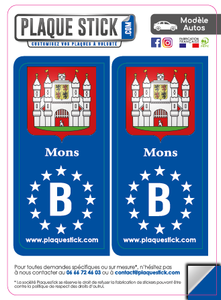 106 -Belgique "Mons" Blason PlaqueStick