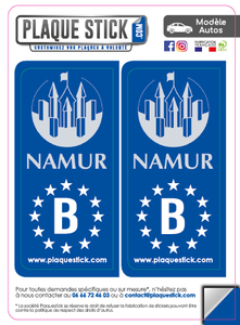 106 -Belgique "Namur" PlaqueStick