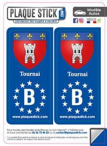 106 -Belgique "Tournai" Blason PlaqueStick