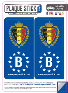 106 -Belgique "URBSFA" PlaqueStick