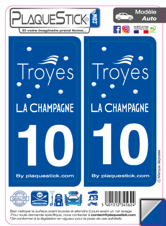 10 -Troyes PlaqueStick