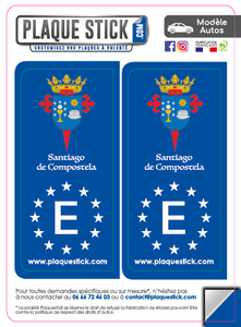 112 -Espagne "Espana" -Santiago de Compostela PlaqueStick