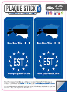 113 -Estonie "Eesti" PlaqueStick