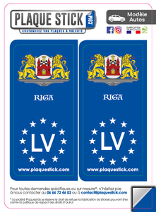 114 -Lettonie "Latvija" -Riga Heraldika PlaqueStick