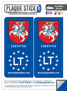115 -Lituanie "Lietuva" -Herbas PlaqueStick